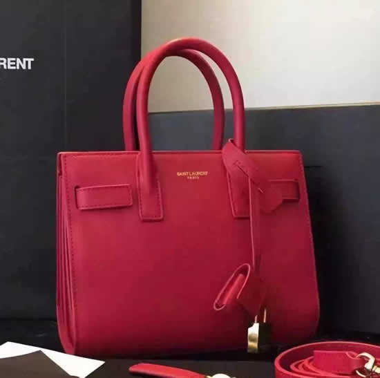 Replica Saint Laurent Nano Sac De Jour Bag In Red Leather